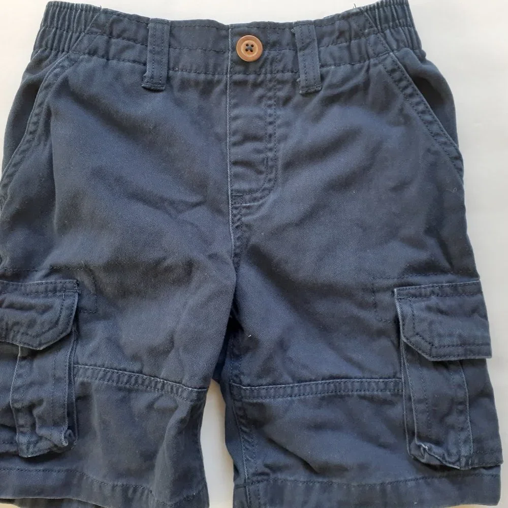 Sonoma Boys Shorts Cargo Navy Pull On Elastic Waist 5